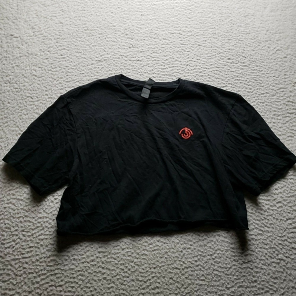 Gildan Shirt Womens M Black Bang Yong Guk 2023 US Tour Cropped Graphic Top